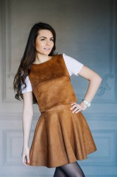 комплект м400 и м413 - рыжий искуственный замш